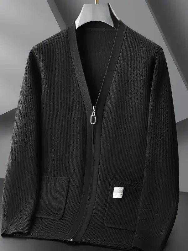 Мужской вязаный кардиган свободного кроя с V-образным вырезом на молнии, повседневный, больших размеров, осенняя новинка, комфортный, дышащий
Мужской вязаный кардиган свободного кроя с V-образным вырезом на молнии, повседневный, больших размеров, осенняя новинка, комфортный, дышащий