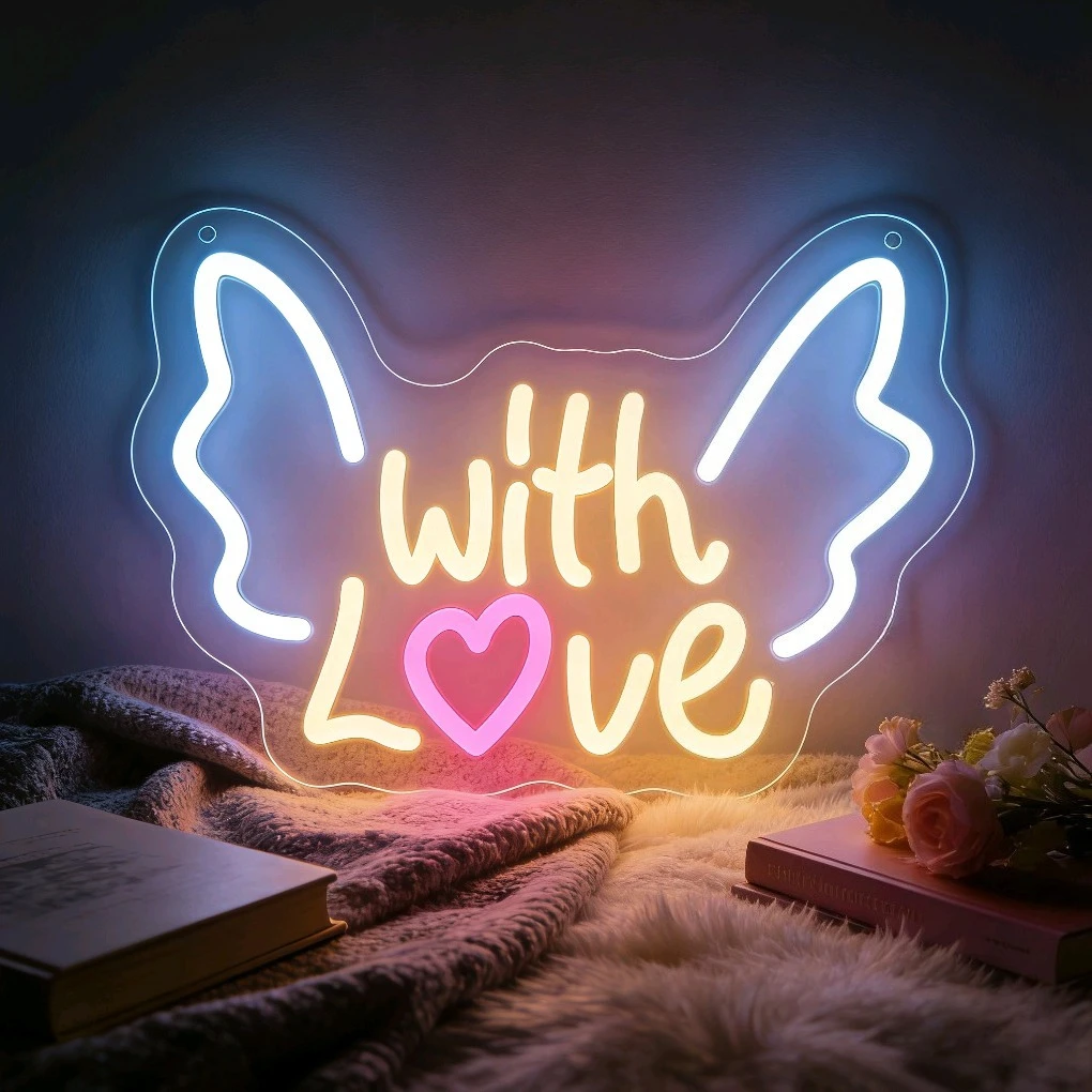 With Love Butterfly LED Neon Sign USB Dimmable Wall Light Warm for Bedroom Living Room Wedding Anniversary Romantic Decor Gift
With Love Butterfly LED Neon Sign USB Dimmable Wall Light Warm for Bedroom Living Room Wedding Anniversary Romantic Decor Gift