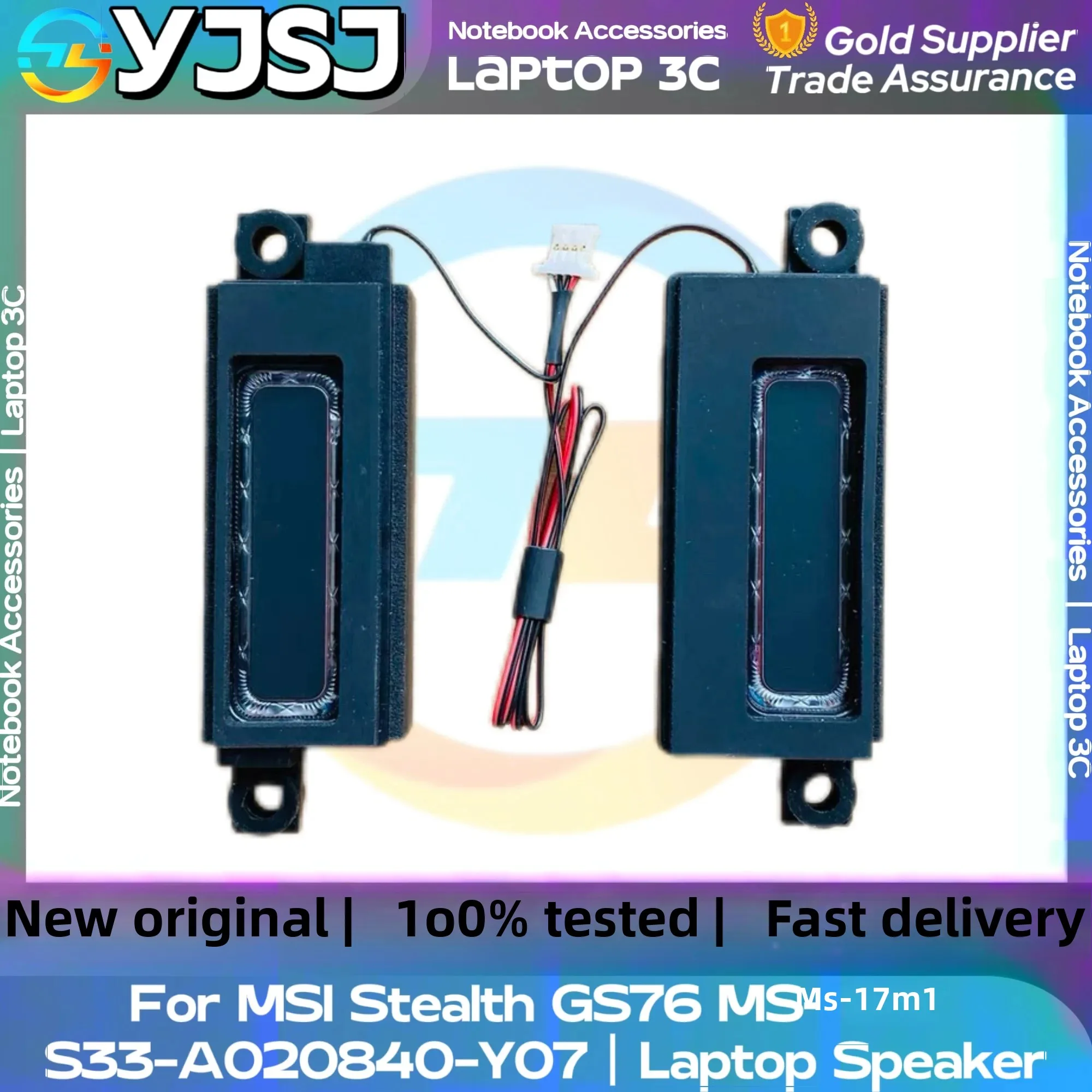 New Original Laptop Notebook Audio Speaker For MSI Stealth GS76 MS-17M1 built-in left and right speakers S33-A020840-Y07
New Original Laptop Notebook Audio Speaker For MSI Stealth GS76 MS-17M1 built-in left and right speakers S33-A020840-Y07