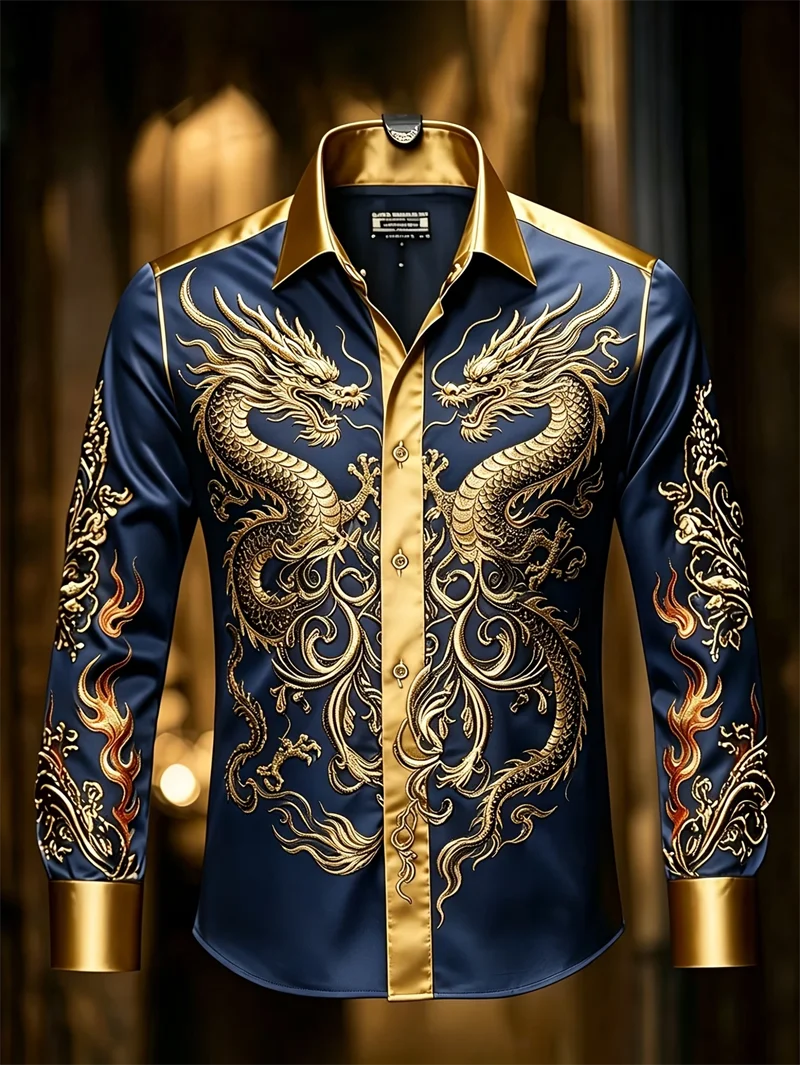 New Blue Black Gradient Compass Printed Men's Long Sleeve Shirt with Sea Style Retro Slim Fit Casual Shirt
New Blue Black Gradient Compass Printed Men's Long Sleeve Shirt with Sea Style Retro Slim Fit Casual Shirt