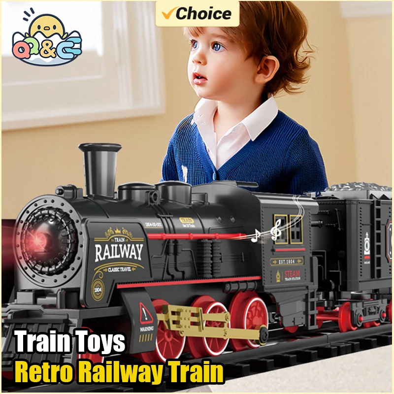 Ретро-симулятор поезда, высокоскоростная парковка с легким музыкальным спреем, детская игра для вечеринок, электрическая дорожка, игрушка для мальчика, подарок
Ретро-симулятор поезда, высокоскоростная парковка с легким музыкальным спреем, детская игра для вечеринок, электрическая дорожка, игрушка для мальчика, подарок