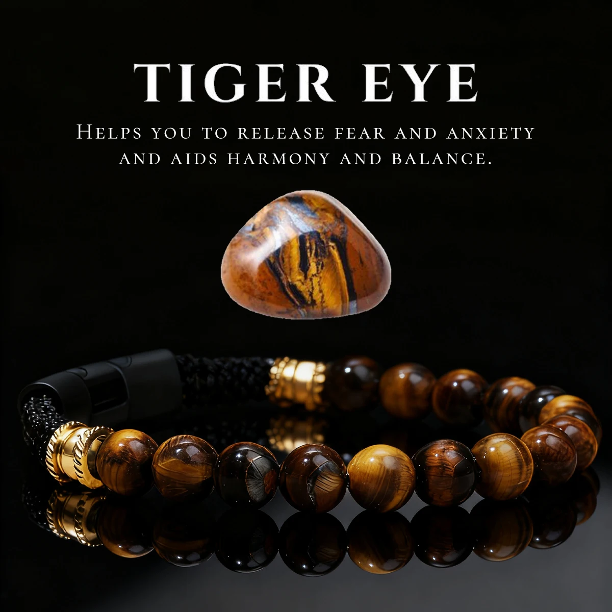 Classic Men's Natural Tiger's Eye Bead 8mm Bracelet Unisex Woven Bracelet Handmade Adjustable Jewelry Bracelet Holiday Gift
Classic Men's Natural Tiger's Eye Bead 8mm Bracelet Unisex Woven Bracelet Handmade Adjustable Jewelry Bracelet Holiday Gift