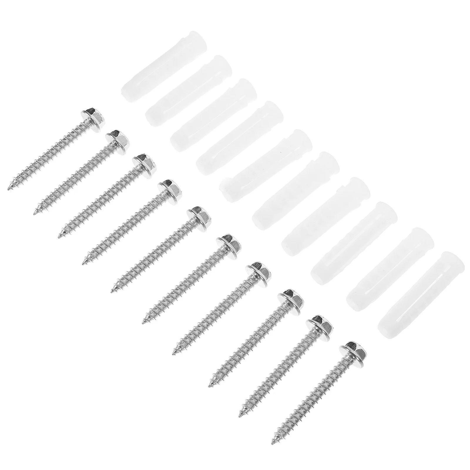 10Sets Mounting Screws and Plastic Anchors Kit Easy Install Concrete Drywall Anchor Screw Set Heavy Duty Wall Support
10Sets Mounting Screws and Plastic Anchors Kit Easy Install Concrete Drywall Anchor Screw Set Heavy Duty Wall Support