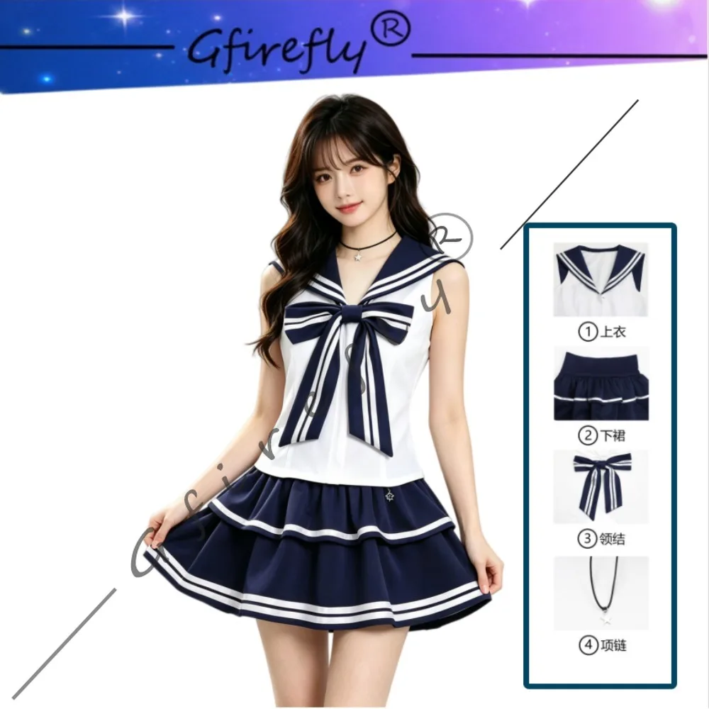 Girl Group Same Style Sailor Uniform Navy JK Cosplay Costume Full Set Adult Women Stage Performance Halloween Outfit
Girl Group Same Style Sailor Uniform Navy JK Cosplay Costume Full Set Adult Women Stage Performance Halloween Outfit