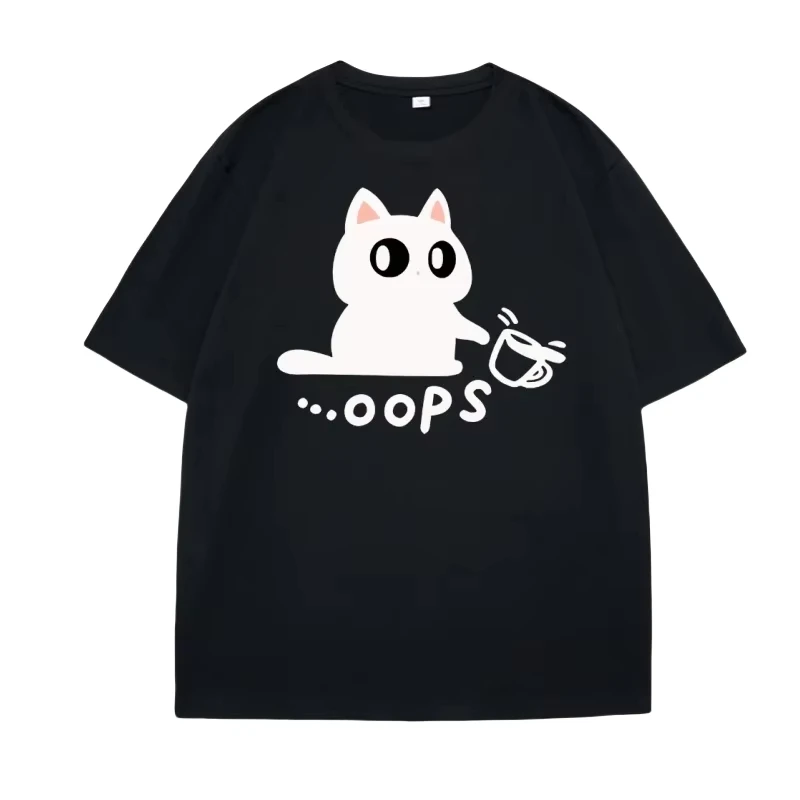 Весна-лето 2026, футболки с принтом мяу, черного кота, повседневные футболки с круглым вырезом, футболки с короткими рукавами
Весна-лето 2026, футболки с принтом мяу, черного кота, повседневные футболки с круглым вырезом, футболки с короткими рукавами
