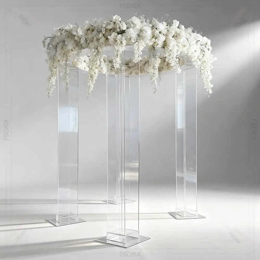 FSDKX Outdoor Wedding Clear Backdrop Stand Arch Transparent Acrylic Round Arch Chuppah for Wedding Decoration
FSDKX Outdoor Wedding Clear Backdrop Stand Arch Transparent Acrylic Round Arch Chuppah for Wedding Decoration