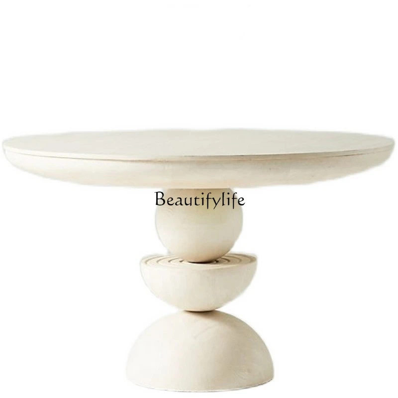 Light Luxury Solid Wood Round Table Chinese Ancient Style Misty Style round Log American Rustic Dining Table
Light Luxury Solid Wood Round Table Chinese Ancient Style Misty Style round Log American Rustic Dining Table