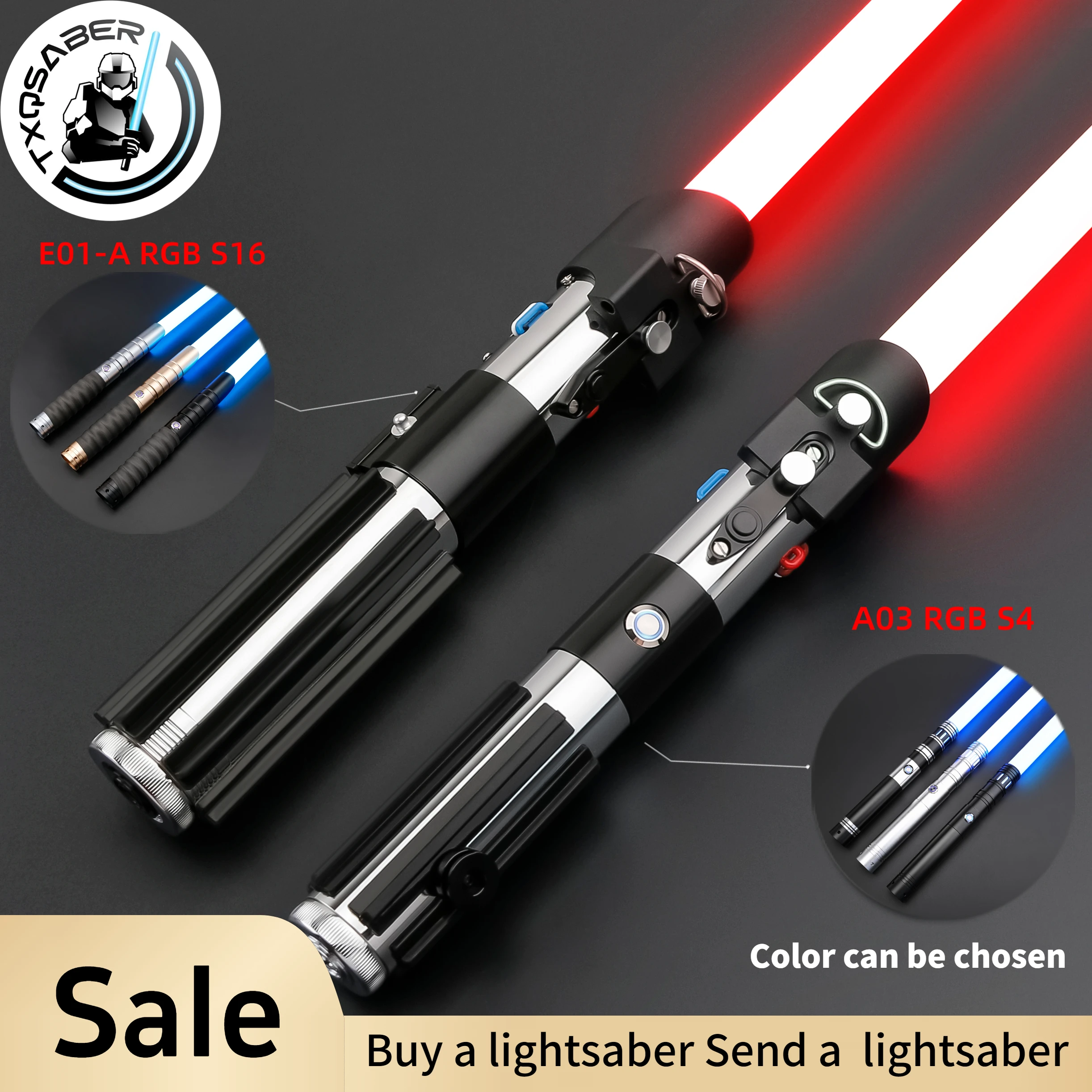 TXQSABER Lightsaber Vader Series Heavy Dueling SDRGB Neo Pixel Laser Sword Smooth Swing Blaster Jedi Lightsword Toys for Adult
TXQSABER Lightsaber Vader Series Heavy Dueling SDRGB Neo Pixel Laser Sword Smooth Swing Blaster Jedi Lightsword Toys for Adult