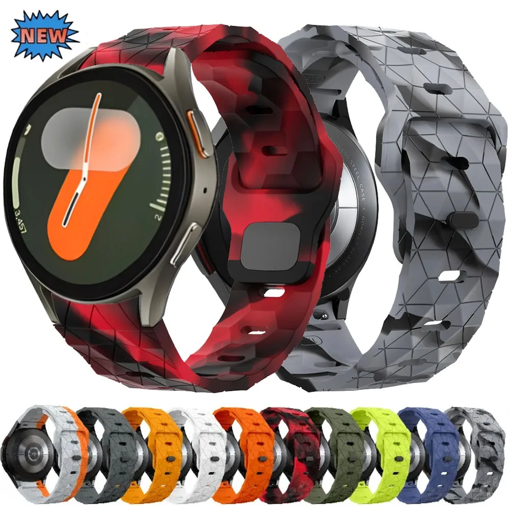 Мягкий силиконовый ремешок для Samsung Galaxy Watch 7/6/5/4 40 мм 44 мм браслет с футбольным узором Watch 6/4 Classic 47 мм 46 мм ремень
Мягкий силиконовый ремешок для Samsung Galaxy Watch 7/6/5/4 40 мм 44 мм браслет с футбольным узором Watch 6/4 Classic 47 мм 46 мм ремень