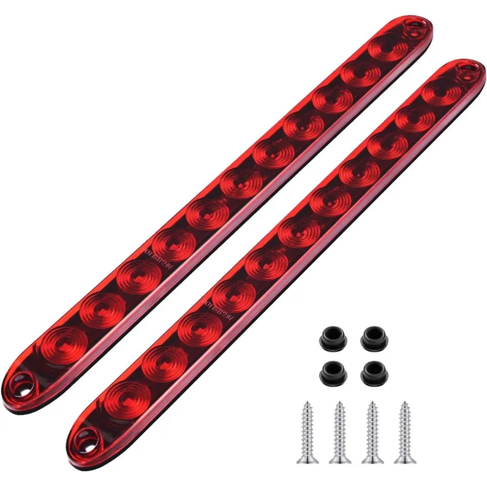 2-Pack 16 Waterproof LED Red Trailer Brake Tail Lights for Vehicles, Boats, Golf Carts, and More
2-Pack 16 Waterproof LED Red Trailer Brake Tail Lights for Vehicles, Boats, Golf Carts, and More