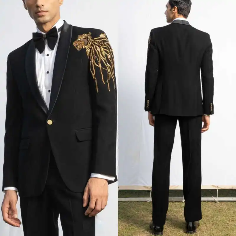 Элегантный мужской костюм-двойка: пиджак и брюки с шалевым воротником на одной пуговице. Смокинг для свадьбы, торжеств, выпускного вечера, официальных мероприятий. Индивидуальный пошив.
Элегантный мужской костюм-двойка: пиджак и брюки с шалевым воротником на одной пуговице. Смокинг для свадьбы, торжеств, выпускного вечера, официальных мероприятий. Индивидуальный пошив.