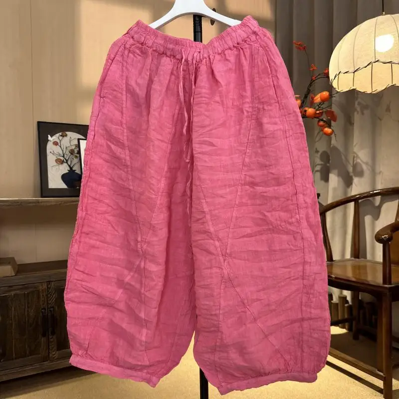 New Arrival 2026 Spring Summer Arts Style Women Elastic Waist Loose Ankle-length Pants High Quality Vintage Linen Harem Pants
New Arrival 2026 Spring Summer Arts Style Women Elastic Waist Loose Ankle-length Pants High Quality Vintage Linen Harem Pants