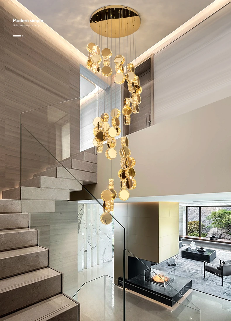 Chandelier K9 Crystal Light LED Lamp Deluxe Large Round Clear crystals Modern Restaurant Lights Hanging Lamps Gold base
Chandelier K9 Crystal Light LED Lamp Deluxe Large Round Clear crystals Modern Restaurant Lights Hanging Lamps Gold base