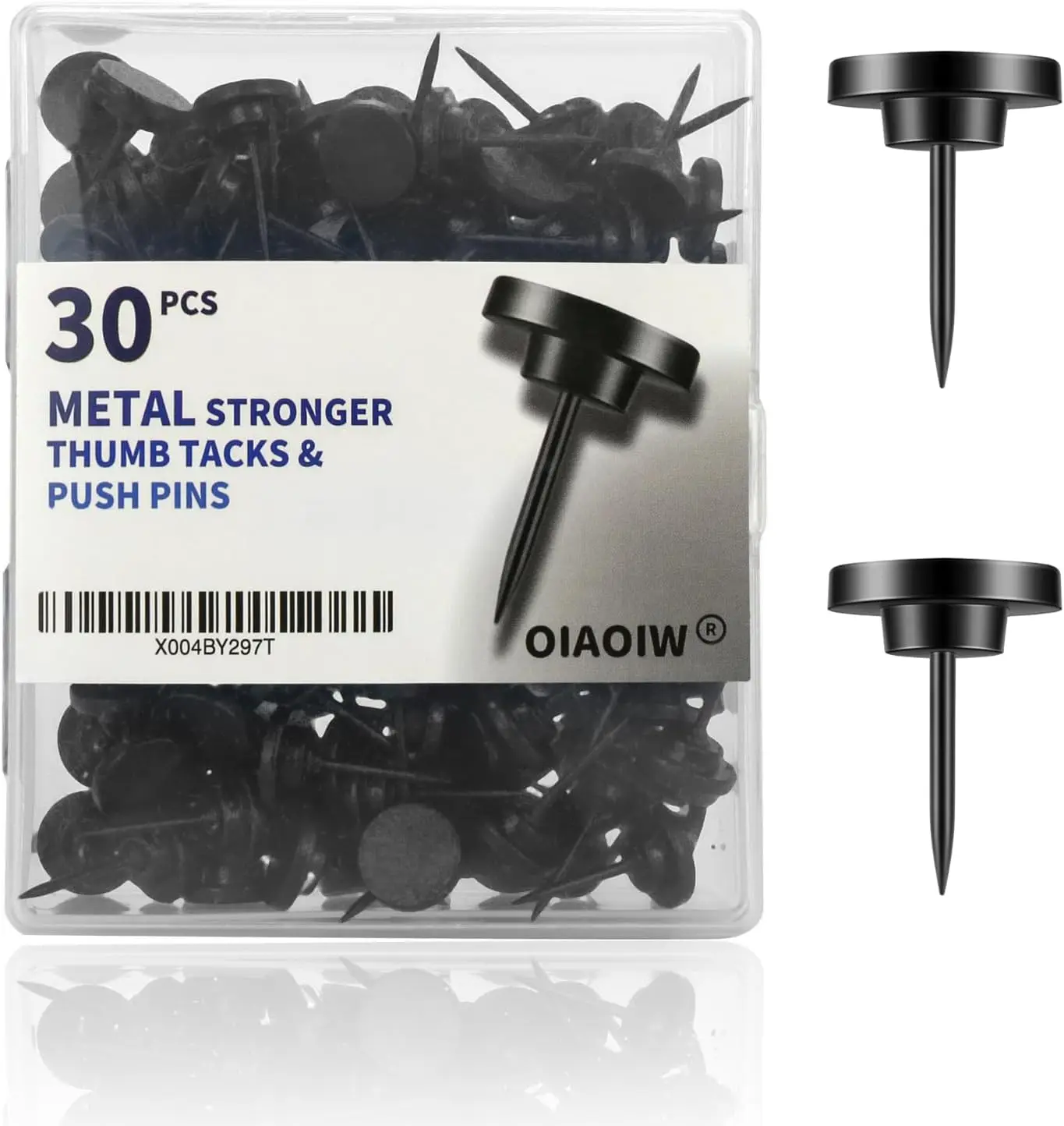 30 Metal Push Pins for Wall - Heavy Duty Thumbtacks for Bulletin Board Cork Board with Clear Flat Head
30 Metal Push Pins for Wall - Heavy Duty Thumbtacks for Bulletin Board Cork Board with Clear Flat Head