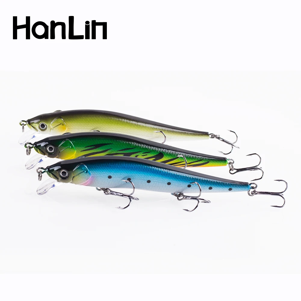 Hanlin 12cm 13.5g Minnow Pencil Bait Lifelike Swimbaits Floating Crankbait Hard Plastic Body Fishing Lure For Pike Bass Tackle 
Hanlin 12cm 13.5g Minnow Pencil Bait Lifelike Swimbaits Floating Crankbait Hard Plastic Body Fishing Lure For Pike Bass Tackle