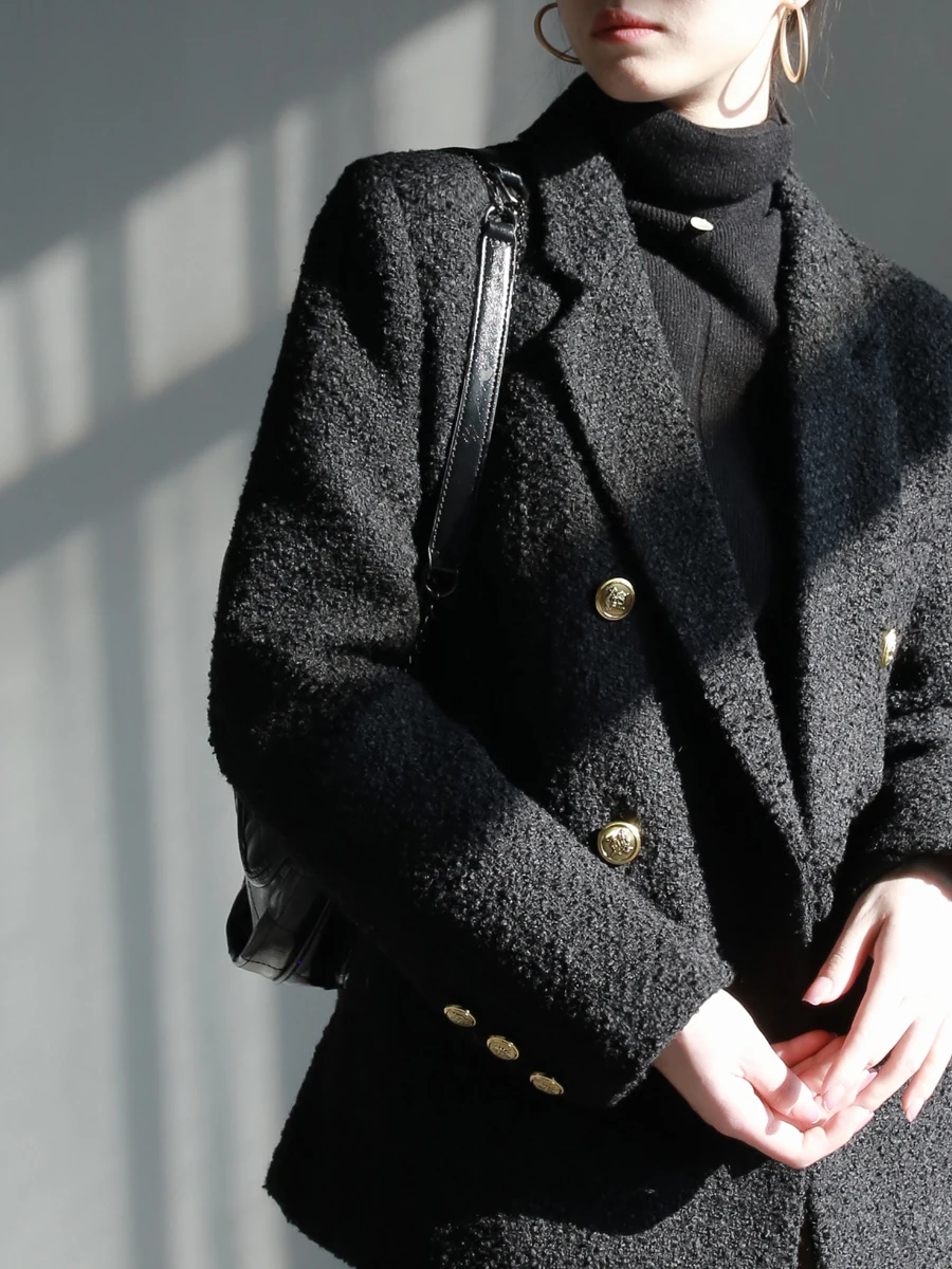 Теплый шерстяной твидовый зимний новый женский пуховик Warmo Bla, двубортный, с длинными рукавами, стандартной длины, прямого кроя
Теплый шерстяной твидовый зимний новый женский пуховик Warmo Bla, двубортный, с длинными рукавами, стандартной длины, прямого кроя