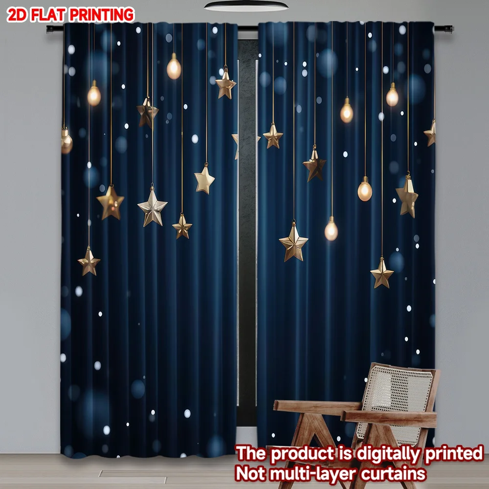 2D flat printing 2pcs Drapes Christmas Hanging Stars Digital Printed Polyester Drapes Seasonal Party & Holiday Decor for Outdoor
2D flat printing 2pcs Drapes Christmas Hanging Stars Digital Printed Polyester Drapes Seasonal Party & Holiday Decor for Outdoor