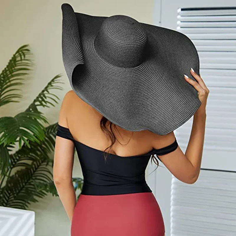 Summer 70cm Large Wide Brim Sun Hats For Women Oversized Beach Hat Foldable Travel Straw Hat Lady UV Protection Sun Shade Hat
Summer 70cm Large Wide Brim Sun Hats For Women Oversized Beach Hat Foldable Travel Straw Hat Lady UV Protection Sun Shade Hat