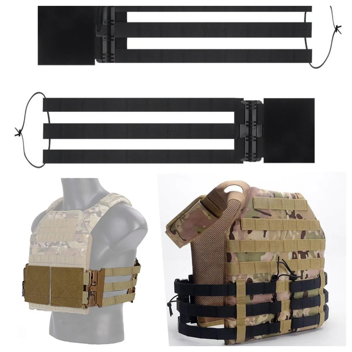 2PCS Tactical MOLLE Vest Quick Release Buckle Set Fast Fit Molle Side Belt Cummerbund Straps for JPC CPC NCP XPC 420 Vest
2PCS Tactical MOLLE Vest Quick Release Buckle Set Fast Fit Molle Side Belt Cummerbund Straps for JPC CPC NCP XPC 420 Vest