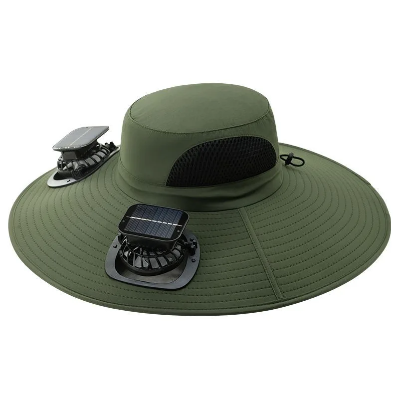 Fan bucket hat summer solar rechargeable lithium battery stiff outdoor mountaineering fishing sun hat
Fan bucket hat summer solar rechargeable lithium battery stiff outdoor mountaineering fishing sun hat
