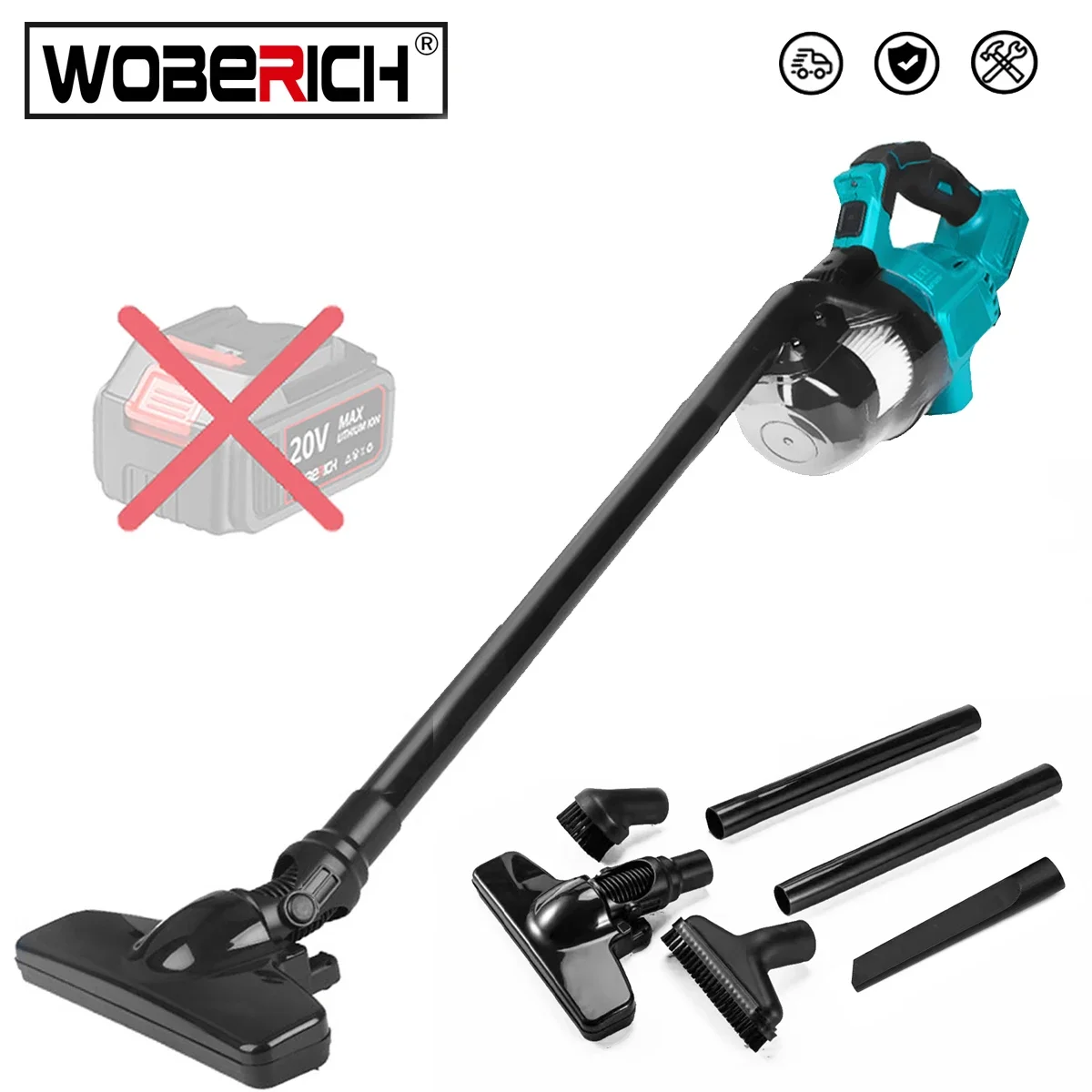 Cordless Portable Electric Vacuum Cleaner Rechargeable For Household Industrial Car Construction Clean Tools For Makita/WOBERICH
Cordless Portable Electric Vacuum Cleaner Rechargeable For Household Industrial Car Construction Clean Tools For Makita/WOBERICH