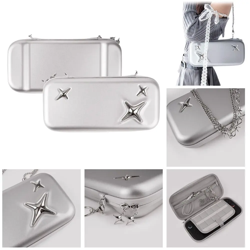Silver Sparkling Gaming Console Storage Bag Vintage Y2K Style Portable Tote Accessories Organizer for Nintendo Switch2 NS2
Silver Sparkling Gaming Console Storage Bag Vintage Y2K Style Portable Tote Accessories Organizer for Nintendo Switch2 NS2
