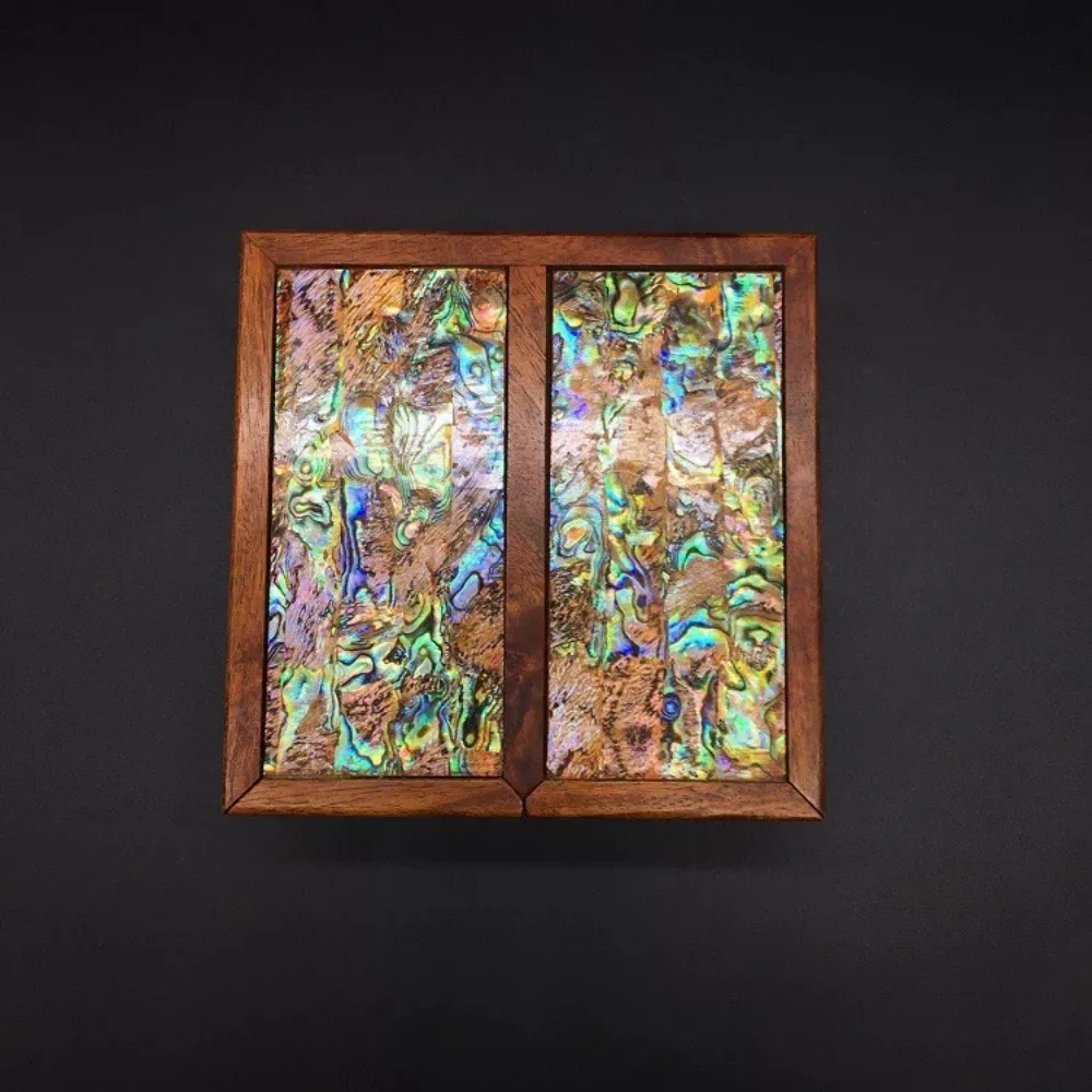 Antique Wooden Inlaid Colorful Shell Double Opening Pull Out Jewelry Box Storage Organizer Gift
Antique Wooden Inlaid Colorful Shell Double Opening Pull Out Jewelry Box Storage Organizer Gift