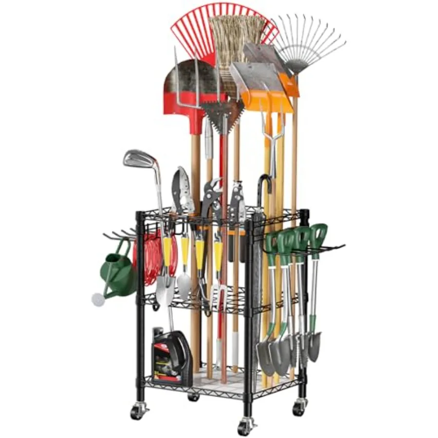 T1 Garden Tool Organizer With Lockable Wheels Heavy Duty Garage Tool Storage for Yard Shed Outdoor and Lawn Freestanding Tool O
T1 Garden Tool Organizer With Lockable Wheels Heavy Duty Garage Tool Storage for Yard Shed Outdoor and Lawn Freestanding Tool O