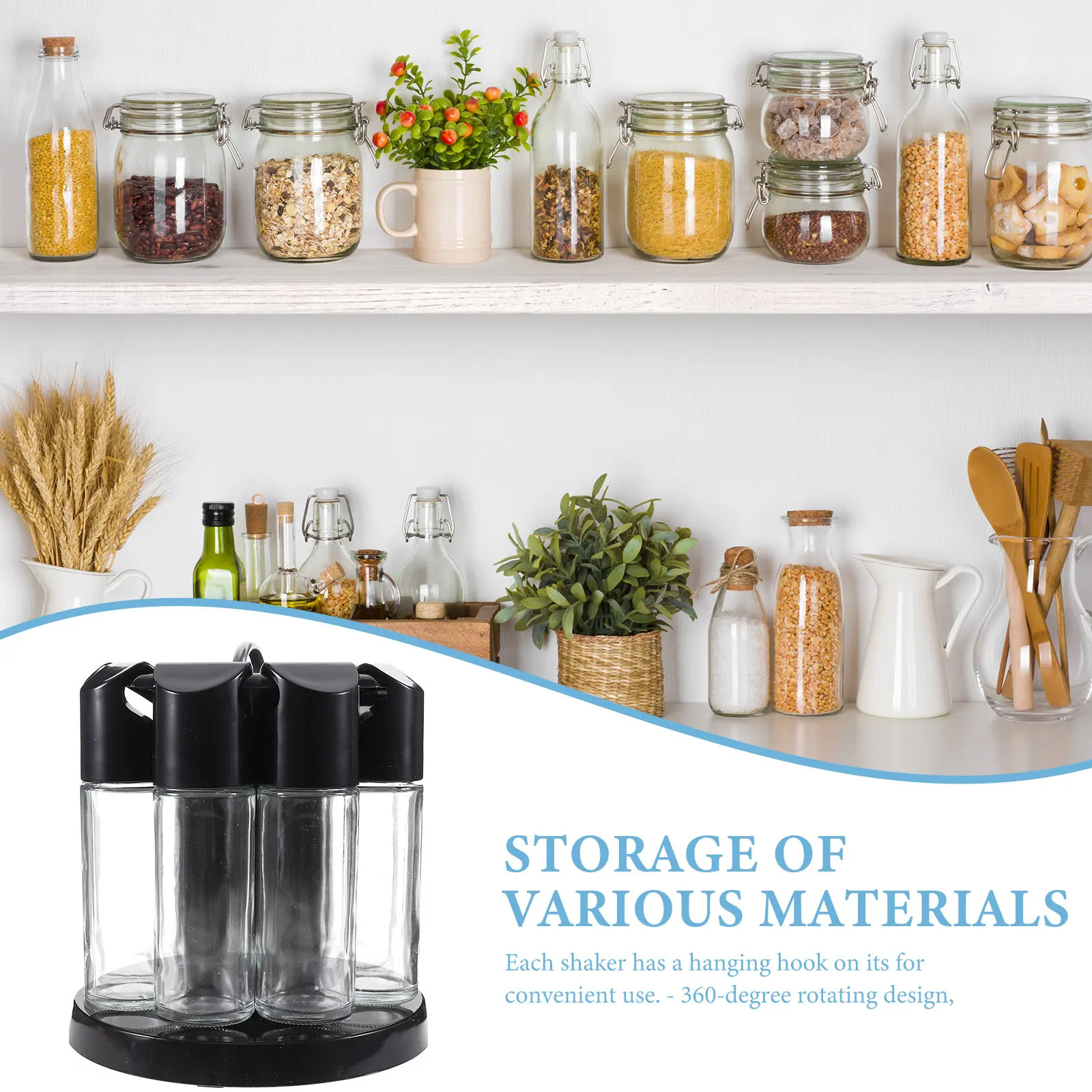 Набор вращающихся емкостей для специй 9-в-1: подставка для приправ на кухню с креплением на 360 градусов, вращающиеся диспенсеры
Набор вращающихся емкостей для специй 9-в-1: подставка для приправ на кухню с креплением на 360 градусов, вращающиеся диспенсеры