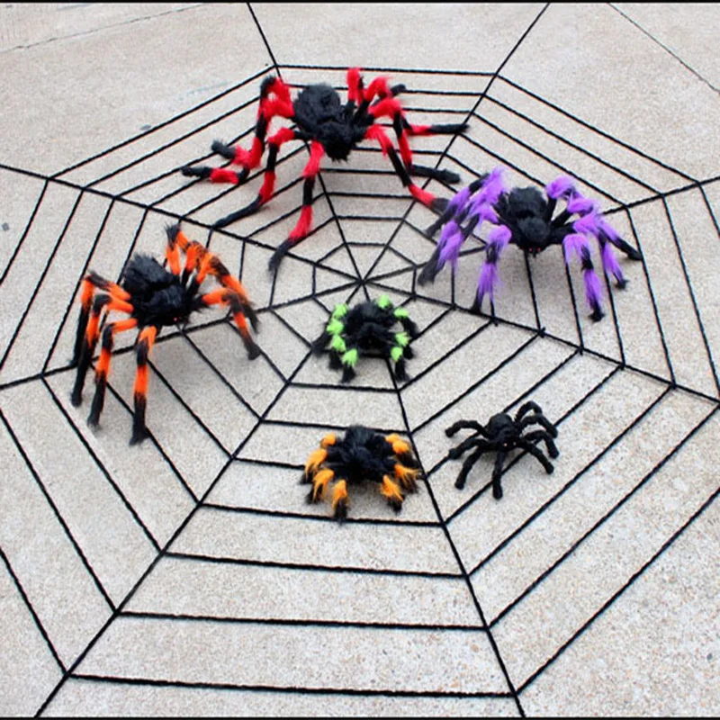 2M Halloween Spider Decor Black Fluffy Plush Toy Fake Web Bar Party Decoration
2M Halloween Spider Decor Black Fluffy Plush Toy Fake Web Bar Party Decoration