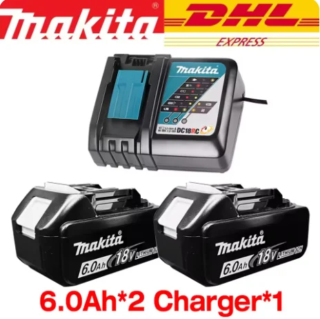 100% original Makita 18V battery 6.0Ah rechargeable battery, Makita BL1840 BL1830B BL1830B power tool battery, 18V charger
100% original Makita 18V battery 6.0Ah rechargeable battery, Makita BL1840 BL1830B BL1830B power tool battery, 18V charger