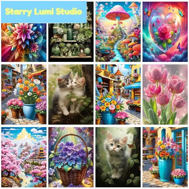 Cross Stitch Diamond Painting Flowers Full Square Round Diamond Embroidery Animal DIY Rhinestones Pictures Handicrafts
Cross Stitch Diamond Painting Flowers Full Square Round Diamond Embroidery Animal DIY Rhinestones Pictures Handicrafts