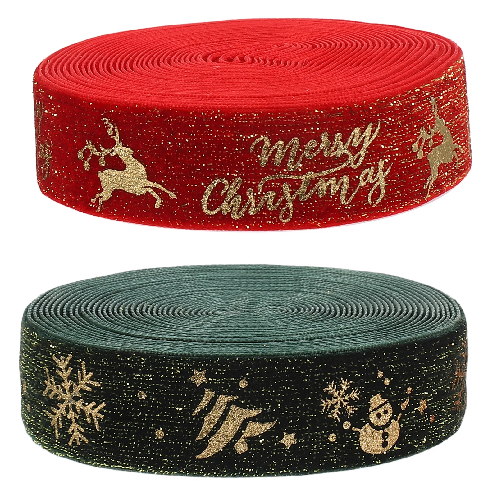 2Pcs Gold Foil Flocked Ribbon Wired Edge 5 Yard for Christmas Wrapping Gift Bows Tree Garland Holiday Decor Christmas Ribbon
2Pcs Gold Foil Flocked Ribbon Wired Edge 5 Yard for Christmas Wrapping Gift Bows Tree Garland Holiday Decor Christmas Ribbon