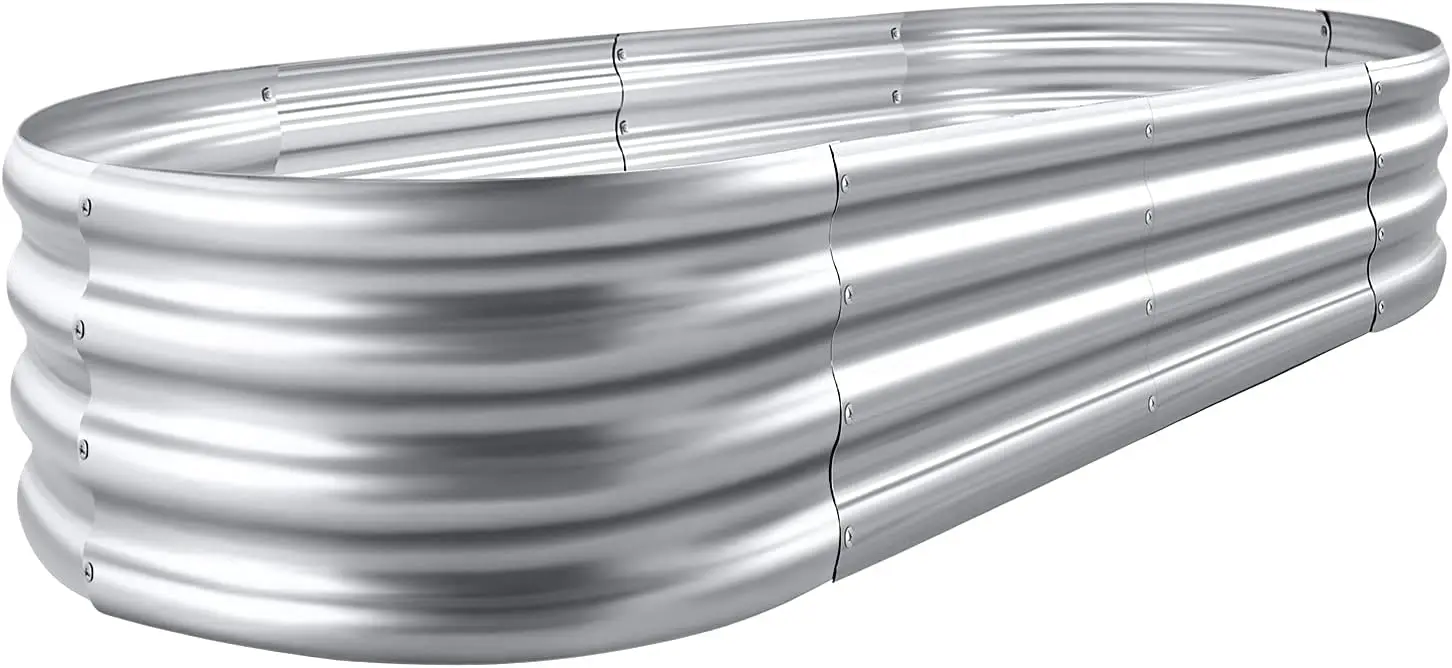 Land Guard Galvanized Raised Garden Bed Kit, Galvanized Planter Garden Boxes Outdoor, Oval Large Metal for Vegetables HOT
Land Guard Galvanized Raised Garden Bed Kit, Galvanized Planter Garden Boxes Outdoor, Oval Large Metal for Vegetables HOT
