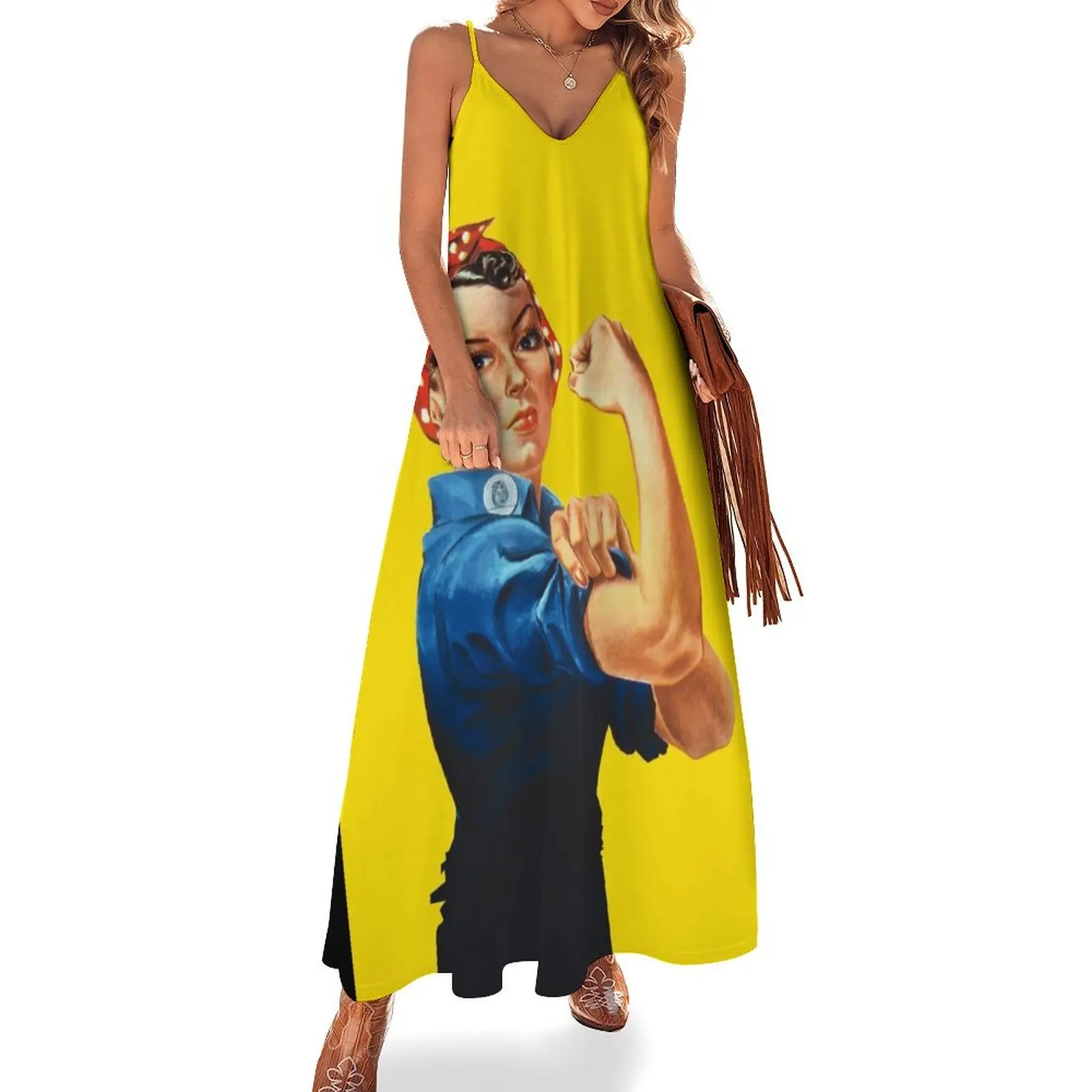 Rosie The Riveter Retro Style design Sleeveless Dress luxury evening dresses 2025 Woman dresses
Rosie The Riveter Retro Style design Sleeveless Dress luxury evening dresses 2025 Woman dresses
