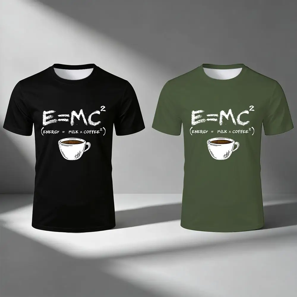 Humorous Coffee Themed Print T-Shirt Funny Energy = Milk X Coffee² Graphic Daily Basic Tops Unisex Breathable Casual Streetwear
Humorous Coffee Themed Print T-Shirt Funny Energy = Milk X Coffee² Graphic Daily Basic Tops Unisex Breathable Casual Streetwear