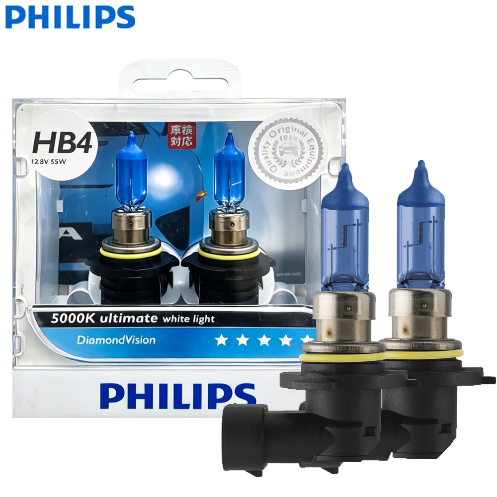 Philips Diamond Vision 9006 HB4 12V 60W P22d 5000K Cool White Car Halogen Head Bulbs Auto Lamps Fog Light 9006DVS2,PAIR
Philips Diamond Vision 9006 HB4 12V 60W P22d 5000K Cool White Car Halogen Head Bulbs Auto Lamps Fog Light 9006DVS2,PAIR