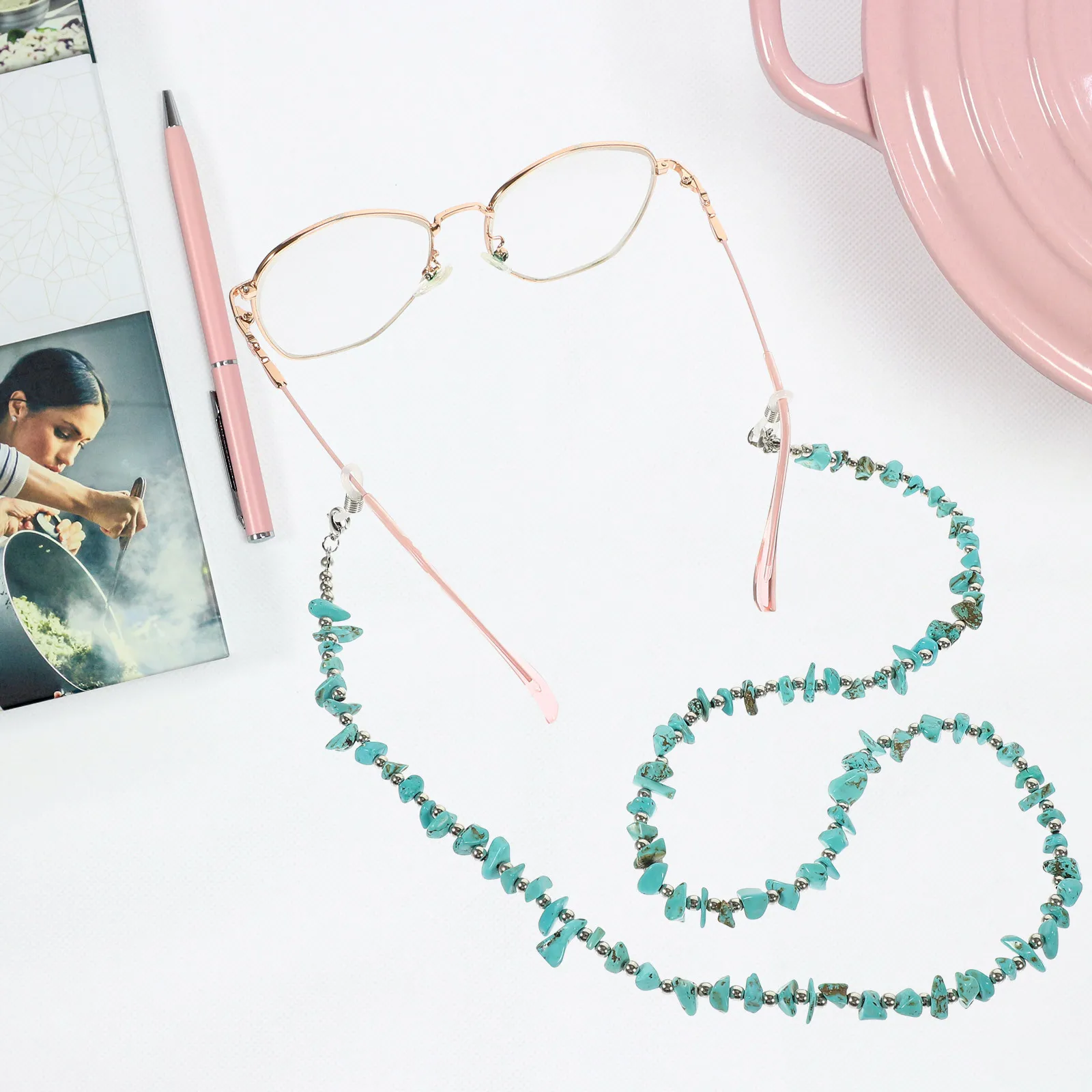Turquoise Irregular Beaded Anti-Lost Eyeglass Chain Strap Classic Glasses Holder Necklace for Reading Sunglasses Glasses
Turquoise Irregular Beaded Anti-Lost Eyeglass Chain Strap Classic Glasses Holder Necklace for Reading Sunglasses Glasses