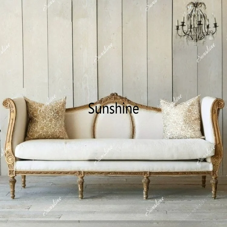 Solid wood carving flower sofa French living room leisure sofa villa bed and breakfast sofa
Solid wood carving flower sofa French living room leisure sofa villa bed and breakfast sofa