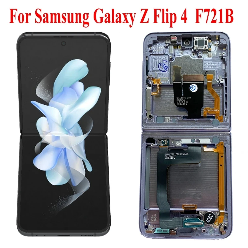 For Samsung Galaxy Z Flip 4 Display LCD Touch Screen With Frame for SM-F721B F721N Display Digitizer Assembly Repair
For Samsung Galaxy Z Flip 4 Display LCD Touch Screen With Frame for SM-F721B F721N Display Digitizer Assembly Repair
