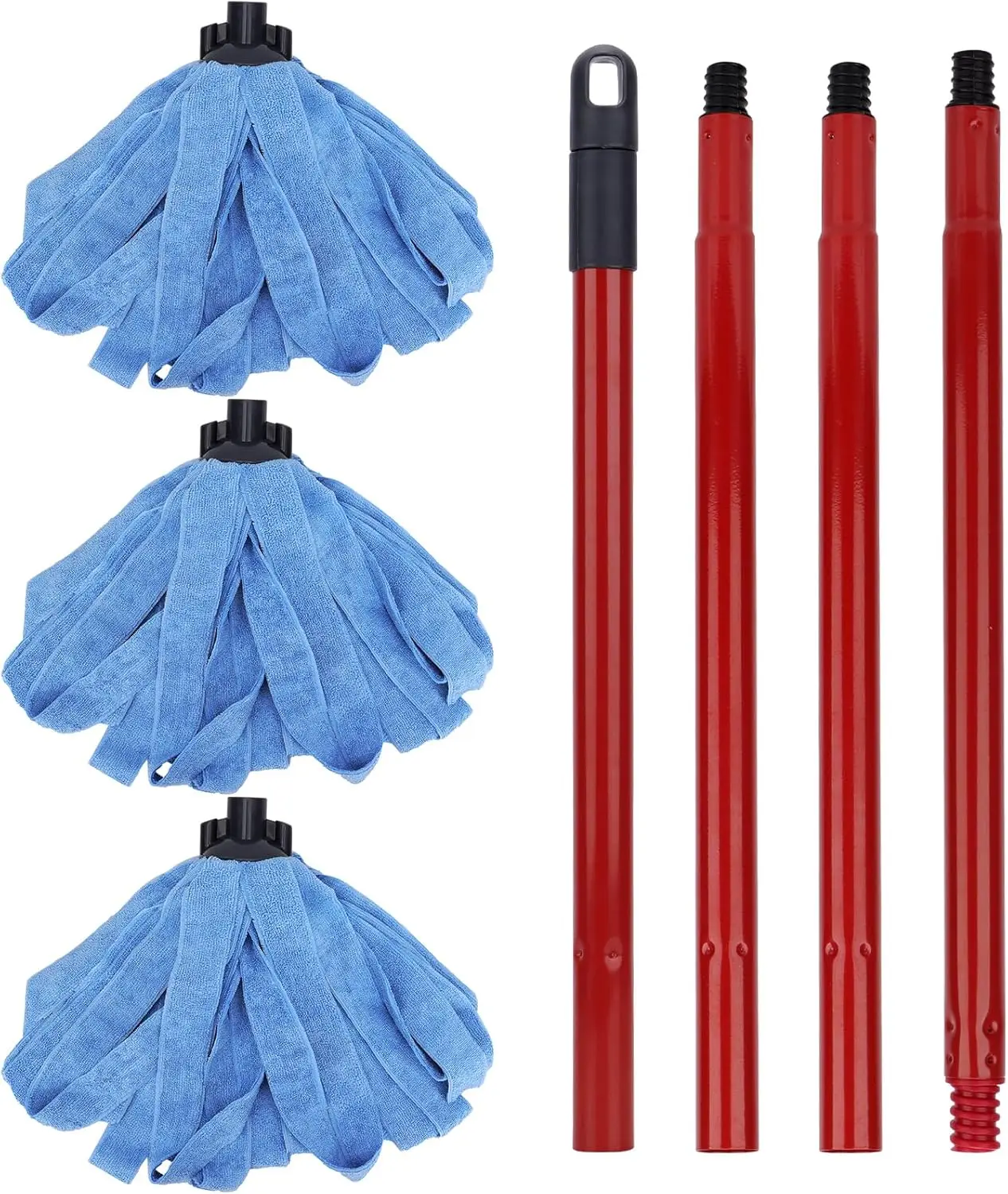 Microfiber Mop Cloth Heads Replacements: One Mop Handle with Three Blue Microfiber Cloth Heads Compatible with All Standard U
Microfiber Mop Cloth Heads Replacements: One Mop Handle with Three Blue Microfiber Cloth Heads Compatible with All Standard U
