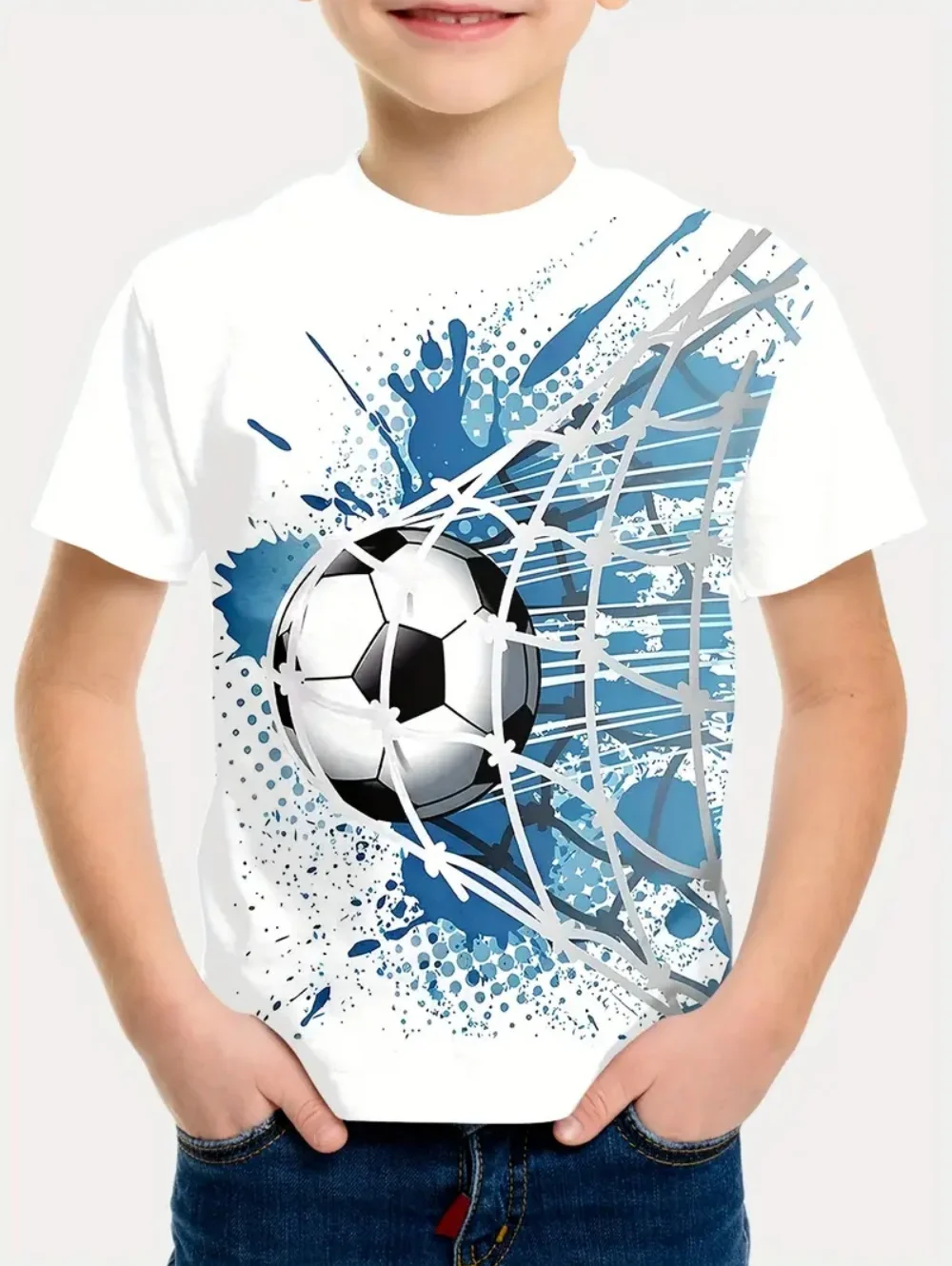 Kid T-Shirt Football Print Summer Kids Short Sleeve Tee Casual Pullover Sports Boy Tops Outdoor Breathable Children's Clothing
Kid T-Shirt Football Print Summer Kids Short Sleeve Tee Casual Pullover Sports Boy Tops Outdoor Breathable Children's Clothing