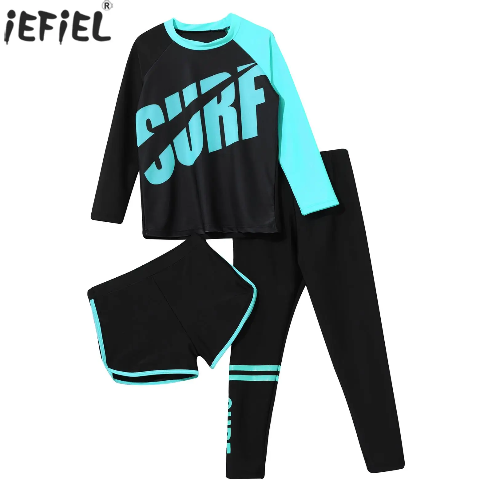Kids Girls Boys 3Pcs Swimsuit Rash Guard Long Sleeve Swim Top+Shorts with Pants Sun Protection Swimwear Bathing Suit Sportswear
Kids Girls Boys 3Pcs Swimsuit Rash Guard Long Sleeve Swim Top+Shorts with Pants Sun Protection Swimwear Bathing Suit Sportswear