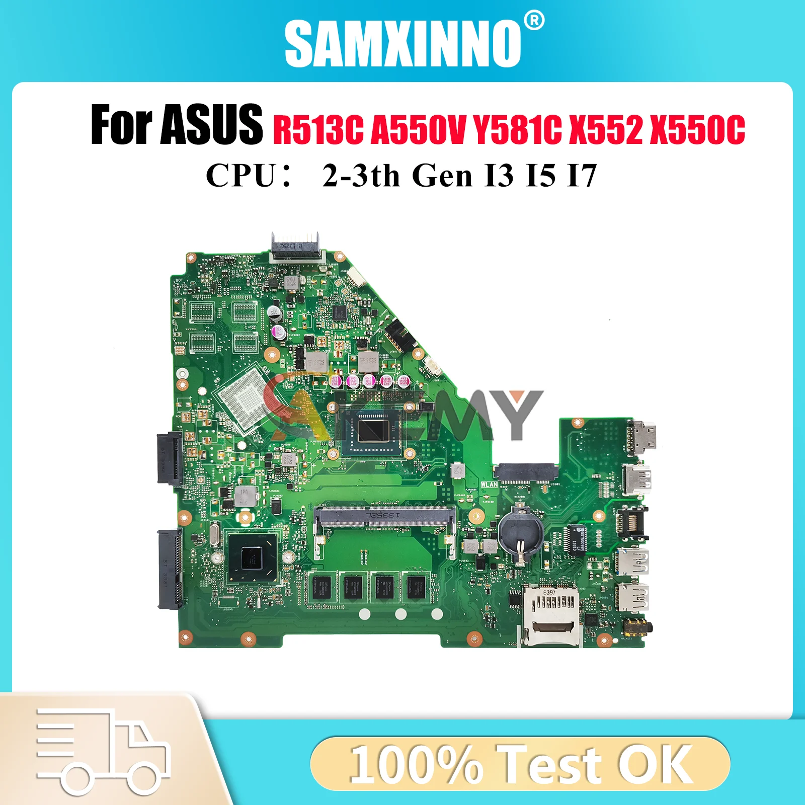 X550CA Laptop Motherboard For ASUS VivoBook R513C Y581C X552 X550C X550VC A550V X550CL X550CC X550VB Mainboard With I3 I5 I7 CPU
X550CA Laptop Motherboard For ASUS VivoBook R513C Y581C X552 X550C X550VC A550V X550CL X550CC X550VB Mainboard With I3 I5 I7 CPU