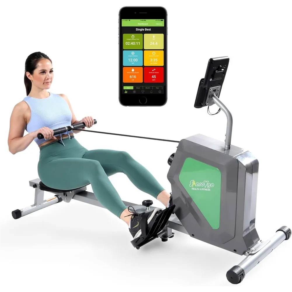 Smart Home Rowing Machine Bluetooth Compact Foldable Magnetic Rower with Fitness APP, Max Weight 285lbs Ergometer
Smart Home Rowing Machine Bluetooth Compact Foldable Magnetic Rower with Fitness APP, Max Weight 285lbs Ergometer