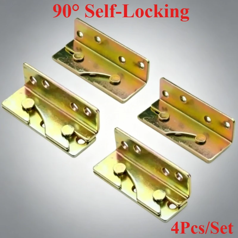 4Pcs 90 Degree Folding Table Leg Brackets Self Locking Hinge with Screws Set for Bed Frame Workbench RV Extension Furniture
4Pcs 90 Degree Folding Table Leg Brackets Self Locking Hinge with Screws Set for Bed Frame Workbench RV Extension Furniture