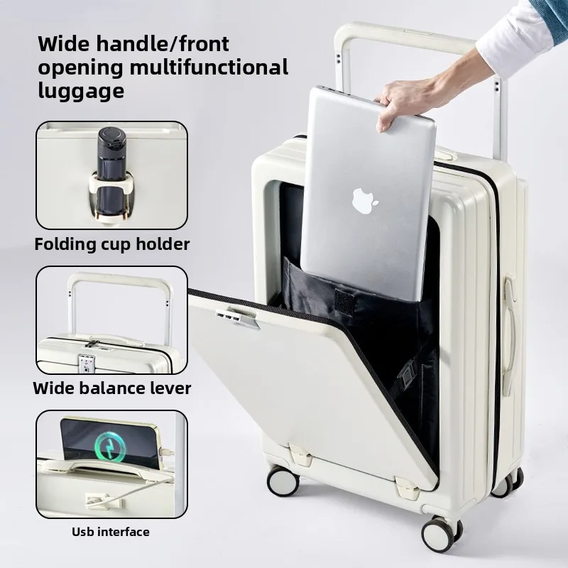 Wide Wheel Luggage Front Open Top Lightweight Cabin Suitcase High Capacity Quiet Travel Case for Women Men's Long Trip Suitcases
Wide Wheel Luggage Front Open Top Lightweight Cabin Suitcase High Capacity Quiet Travel Case for Women Men's Long Trip Suitcases