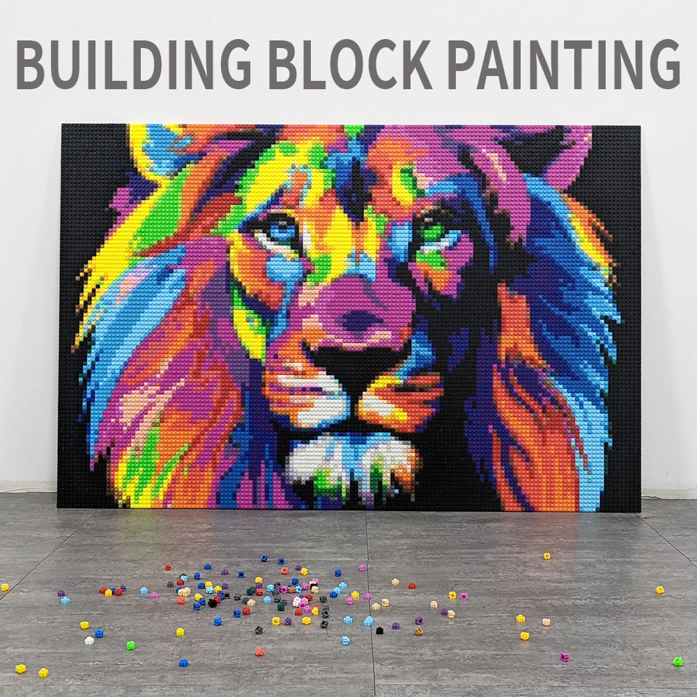 Mosaic Painting Home Decoration DIY Toy Building Block Wall Art Painting Lion Pixel Art Ideas Pop Wall Decoration Surprise Gifts
Mosaic Painting Home Decoration DIY Toy Building Block Wall Art Painting Lion Pixel Art Ideas Pop Wall Decoration Surprise Gifts