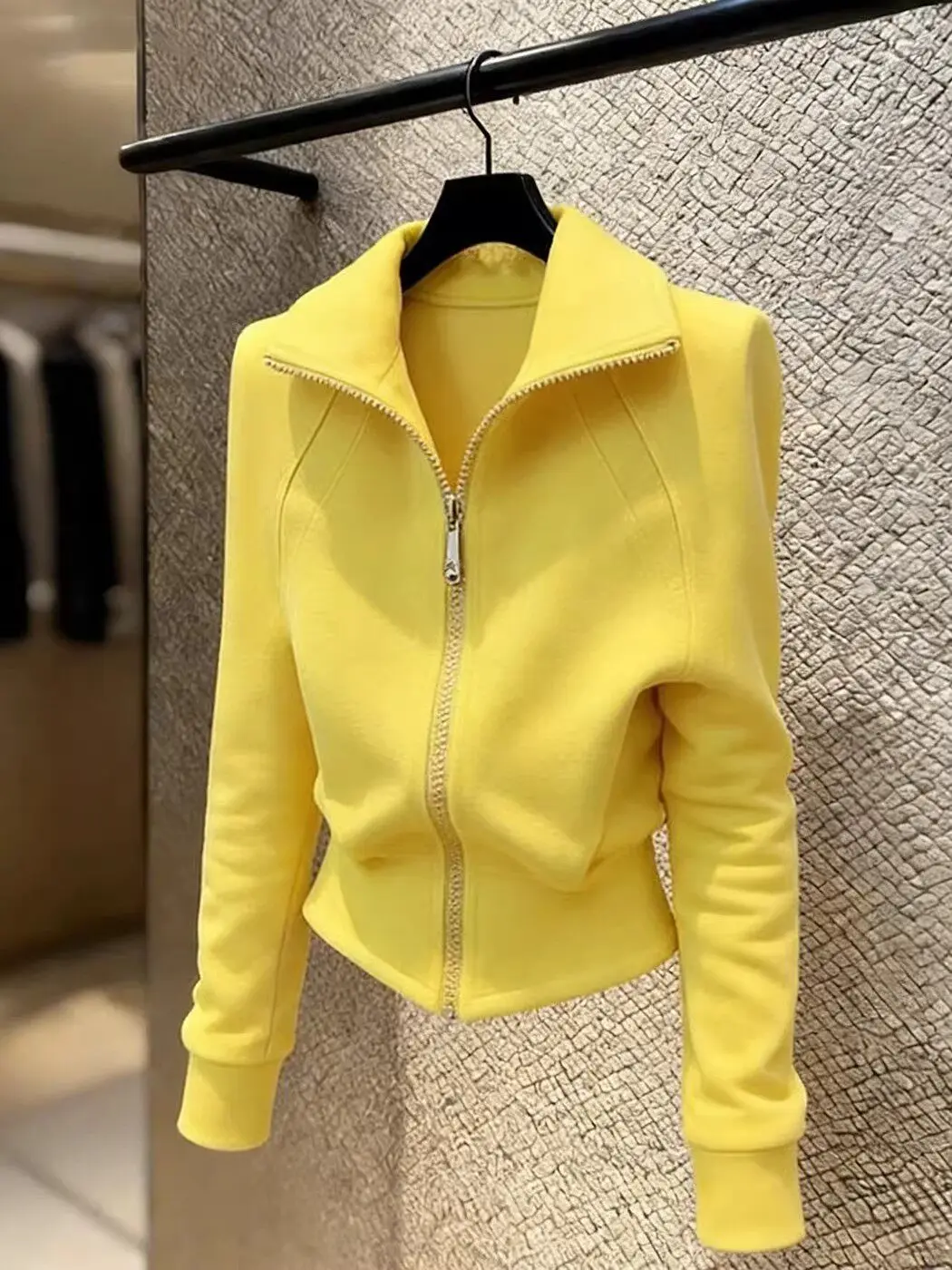 Slim Fit Zipper Short Sweatshirt Women's Fashionable Stand Collar Long Sleeve Spring High End Feeling Stylish Top Trendy
Slim Fit Zipper Short Sweatshirt Women's Fashionable Stand Collar Long Sleeve Spring High End Feeling Stylish Top Trendy
