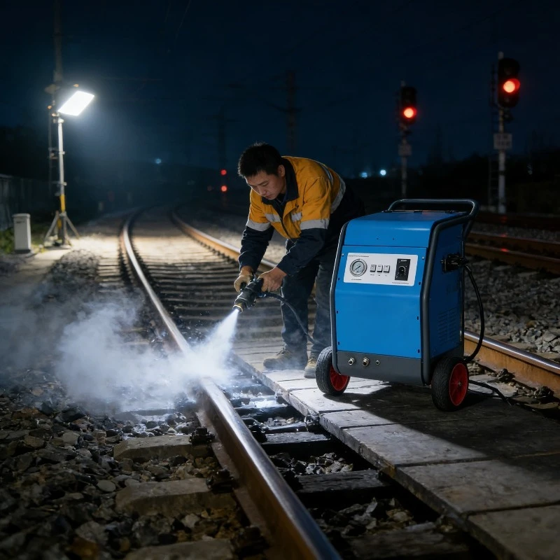 Professional Dry Ice Blast Cleaner Small Mobile Unit for Car Engine Carbon Buildup Oil and Paint Removal Without Damage
Professional Dry Ice Blast Cleaner Small Mobile Unit for Car Engine Carbon Buildup Oil and Paint Removal Without Damage